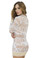Mapale Long Sleeve Crochet Beach Dress - White