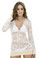 Mapale Long Sleeve Crochet Beach Dress - White
