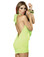 Mapale Deep V Front Mini Dress - Green