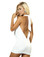 Mapale Deep V Front Mini Dress - White