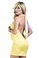 Mapale Deep V Front Mini Dress - Yellow