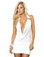 Mapale Deep V Front Mini Dress - White