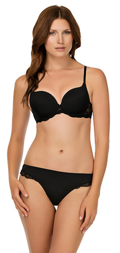Black Affinitas Nicole Push-Up Bra shown with Affinitas Nicole Brazilian Thong 1341(sold separately).