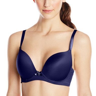 Affinitas Jeanie Plunge Molded Bra - Navy Blue