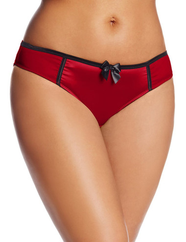 Affinitas Charlotte Bikini Panty - Red/Black