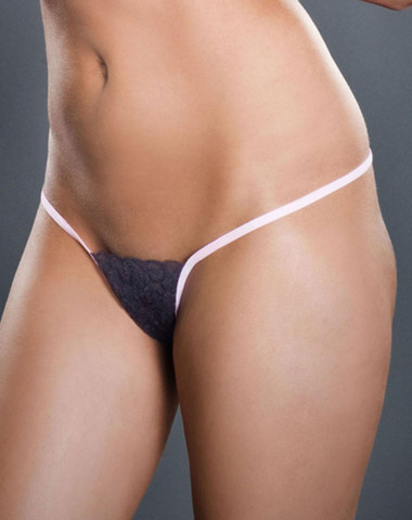 Fearless and Fun lingerie Beautiful Floral Lace Micro G-String