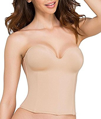Dominique Ariel Hidden Underwire Longline Bridal Bra - Nude
