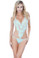Oh La La Cheri Lace Halter Teddy - Aqua