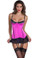 Oh La La Cheri Soft Cup Bustier with Removable Garters and G-string - Purple/Black