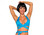 BodyZone Savage Wrap Around Top - Turquoise