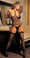 Shirley of Hollywood Fishnet Open-Bust 3-Piece Set - Black