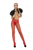 Elegant Moments Fishnet Pantyhose - Red
