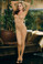 Elegant Moments Opaque Long Sleeve Open Crotch Bodystocking - Nude