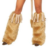 Roma Costume Leg Warmer with Fringe