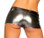 Roma Costume Metallic Belted Shorts - Gun Metal