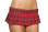 Roma Costume 6" Pleaded Plaid Skirt-Red Plaid