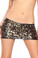 Roma Costume Sequin Mini Skirt - Black/Gold