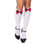 Roma Costume Knee High Stocking with Plaid Bows