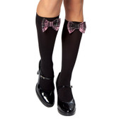 Roma Costume Knee High Stocking with Plaid Bows ST4218