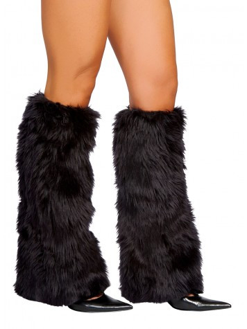 Roma Costume C121 Fur Leg Warmer-Black
