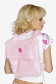 Roma Costume Fur Back Pack - Baby Pink
