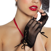 Roma Costume GLF Mini Fishnet Lace-up Gloves
