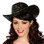 Roma Costume Black Straw Hat