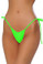 Roma Costume String Back Tie Side Bottom - Lime