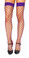 Roma Costume Thigh High Open Fish Net Stocking-Purple