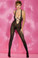 Opaque Criss Cross Front Bodystocking - Each Piece (1106)