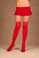 Elegant Moments Opaque Thigh High - Red