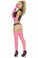 Elegant Moments Fishnet Thigh High - Neon Pink