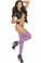 Elegant Moments Fishnet Thigh High - Neon Purple