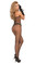 Elegant Moments Fishnet Halter Bodystocking with Open Bust and Crotch - One Size