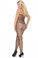 Elegant Moments Fishnet Halter Bodystocking with Open Bust and Crotch - Queen Size