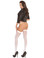 Elegant Moments Stripe Thigh Hi - White