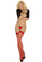 Elegant Moments Fishnet Thigh High Stocking with Back Seam - Red