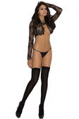 Elegant Moments Thigh High with A Bow and Lace Trim