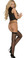 Elegant Moments Lycra Crochet Thigh Hi - Black