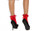 Elegant Moments Nylon Anklet with Ruffle and Satin Bow - Red