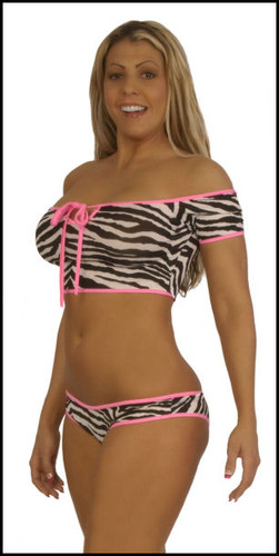 Blue Orchid Exoticwear Synful Juicy Top & Mini Shorts