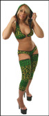 Blue Orchid Exoticwear Synful Jungle Power Hoodie Set with Matching Capri Legs and Thong
