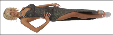 Blue Orchid Exoticwear Delicious Rhinestone Accent Gown & Thong
