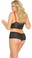 Elegant Moments Queen Size Booty Short and Camisole Set - Black
