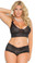 Elegant Moments Queen Size Booty Short and Camisole Set - Black