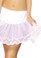 Elegant Moments Queen Size Lace Trim Petticoat - White