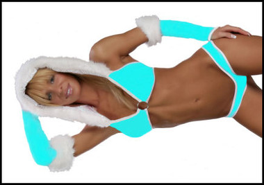 Blue Orchid Exoticwear Video Vixen Hoodie Set with Fur