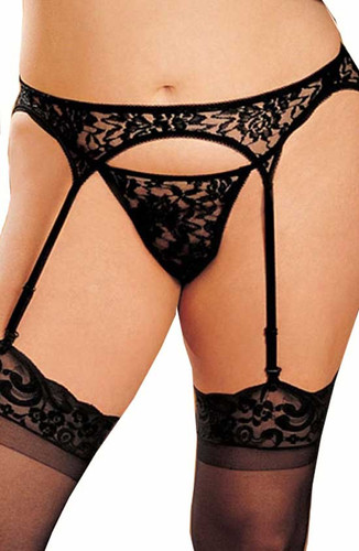 Elegant Moments Lace Garterbelt Queen Size