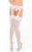 Elegant Moments Lace Garter Belt and Matching Thong - White