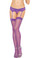Elegant Moments Lace Garter Belt and Matching Thong - Purple